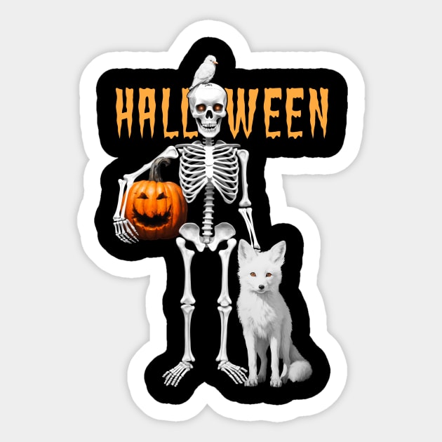 Halloween skeleton and friends Sticker by KIDEnia